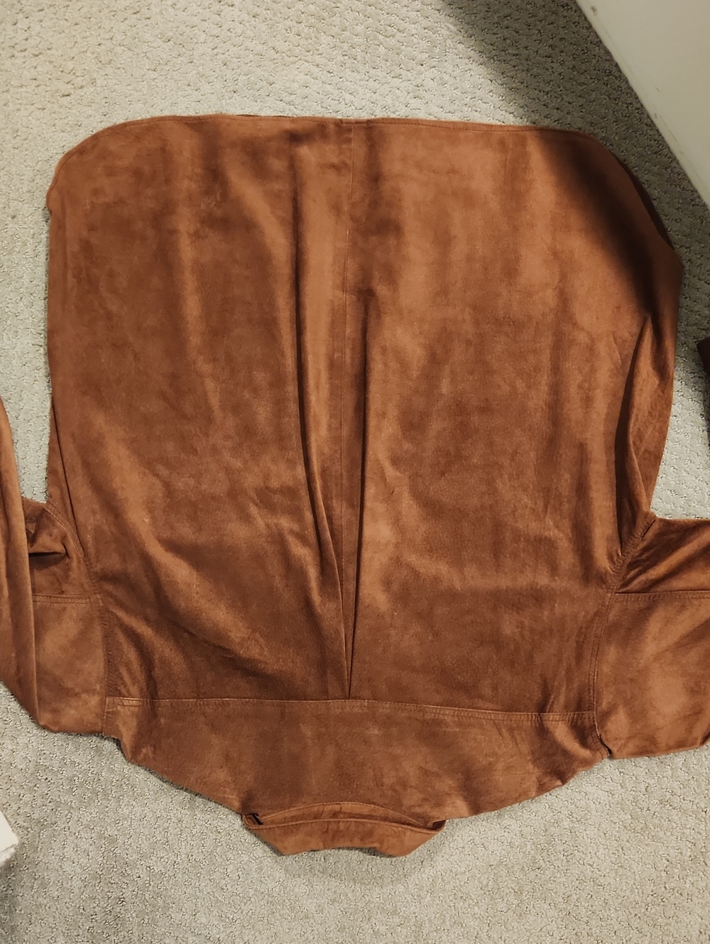 VINTAGE 1980S Suede Button-Up Shirt in Rich Brown. Large - Picture 10 of 10